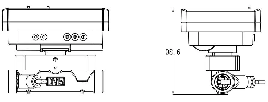 New Design Nb-Iot Brass Material Ultrasonic Heat Flow Meter