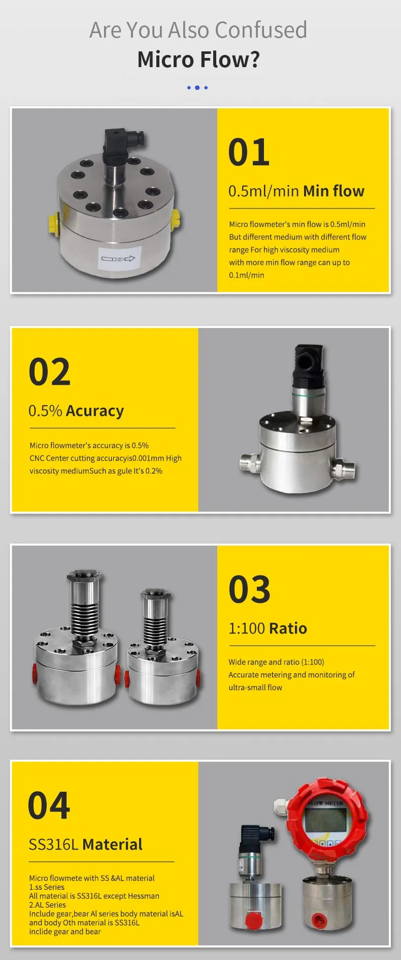 Pulse Output Positive Displacement Oval Gear Flow Meter for Heavy Oil