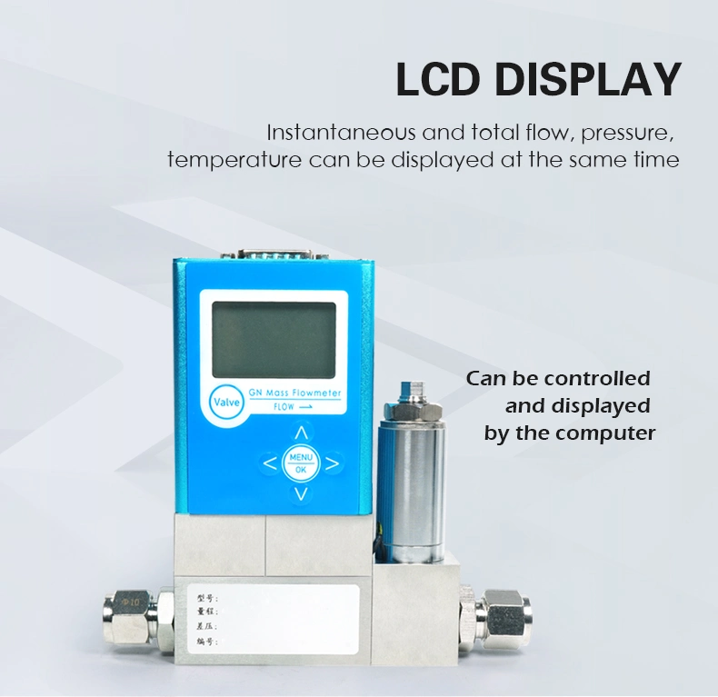 Pulse Output Turbine Flowmeter Gas Liquid Vortex Flowmeter Digital Analog Oxygen Gas Mass Flow Controller Air Flow Meter